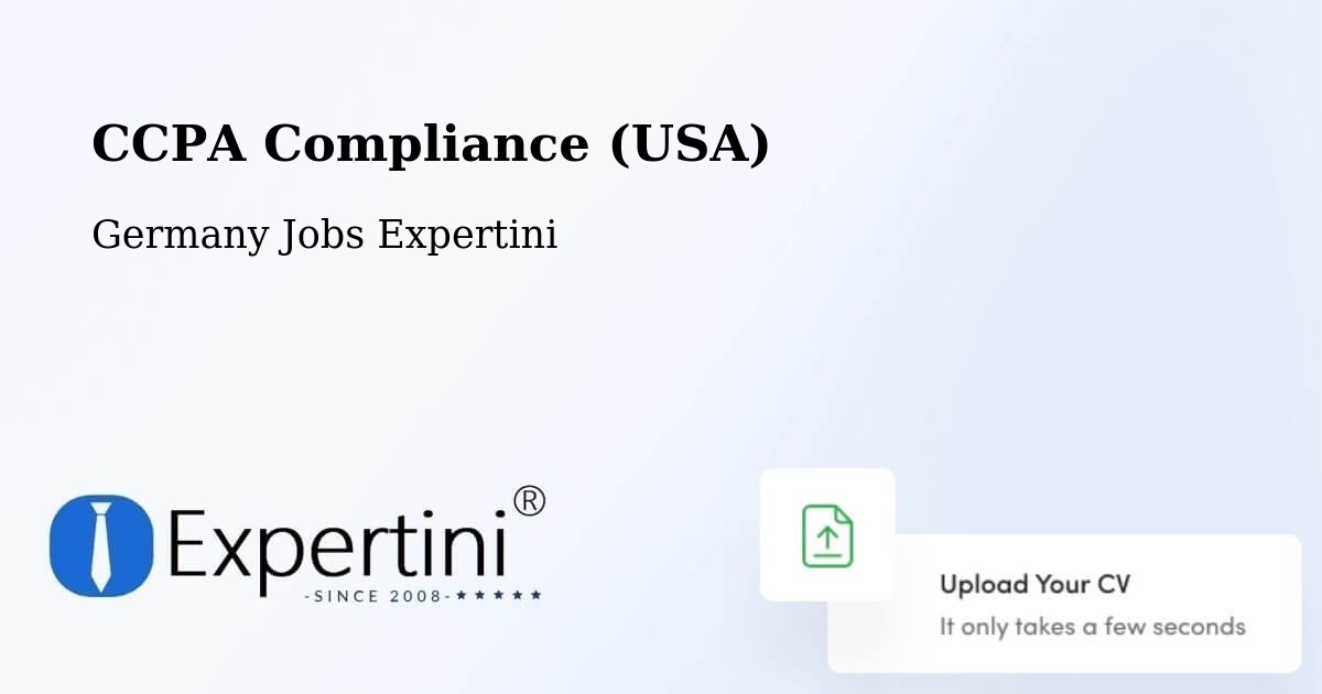 CCPA Privacy Rights & Compliance Notice – Höingen - Germany Jobs Expertini